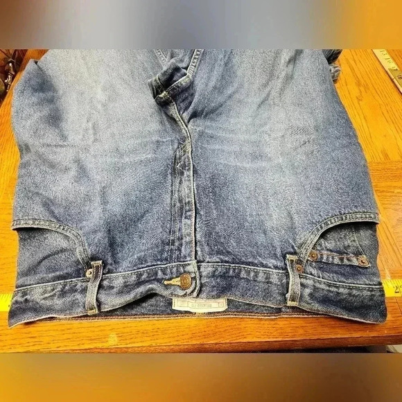 Levis Strauss 100% Cotton Blue Jeans Relaxed Fit Misses 16 Long - Picture 2 of 7